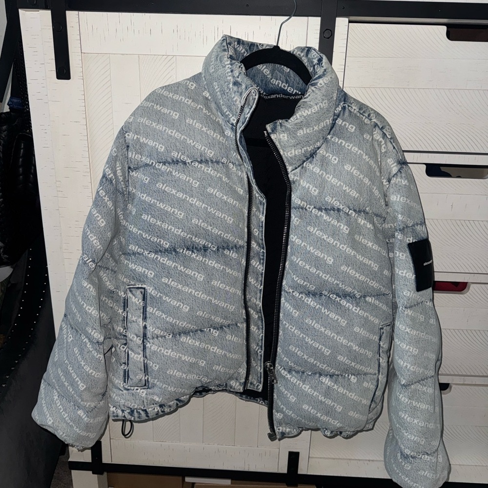 Alexander Wang Black Jacket with Logo Detail